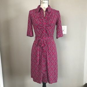 Raspberry printed shirt dress by Laundry by Design